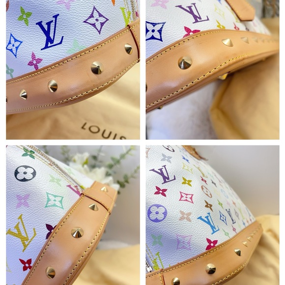 Louis Vuitton Alma GM Multicolor White Monogram Handbag - Picture 11 of 14